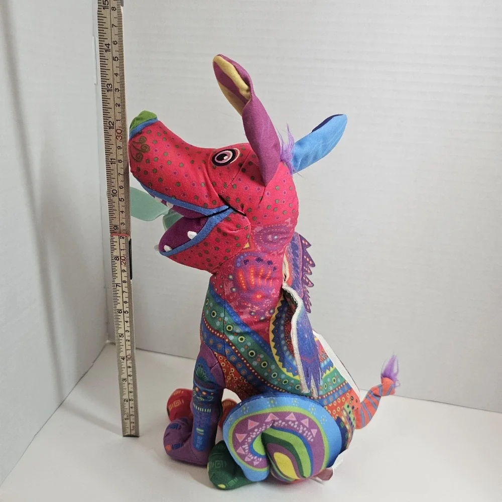 Disney Pixar‎ COCO  Dante Alebrije Rainbow Dog Plush Works Barks Talking